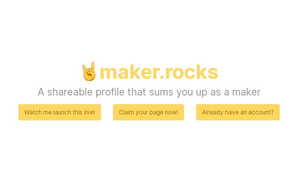 Maker.rocks screenshot